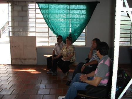 Ramão, Sandra, Florindo e "Beto", atentos à reunião